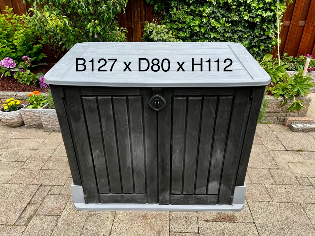 KETER tuinkussenbox antraciet/grijs, Tuin en Terras, Bergingen en Tuinkasten, Ophalen, Gebruikt, Kunststof, Overige typen