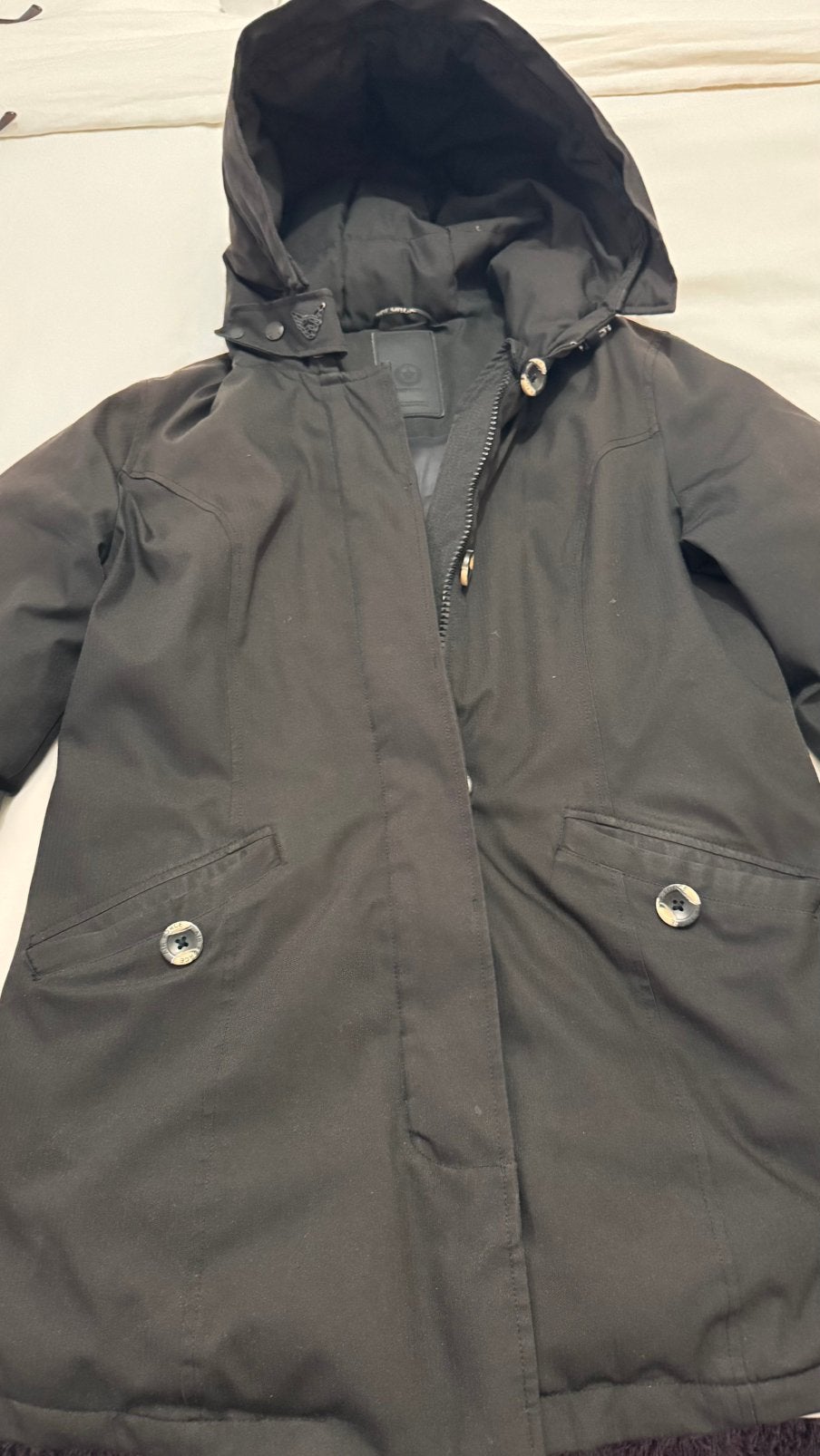 Airforce winterjas zwart, zgan in maat XL, Kleding | Dames, Ophalen of Verzenden, Zo goed als nieuw, Maat 46/48 (XL) of groter