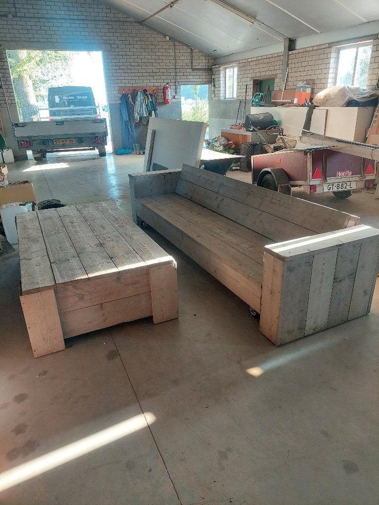 tuin set, Tuin en Terras, Tuinsets en Loungesets, Ophalen, Gebruikt, 3 zitplaatsen, Bank