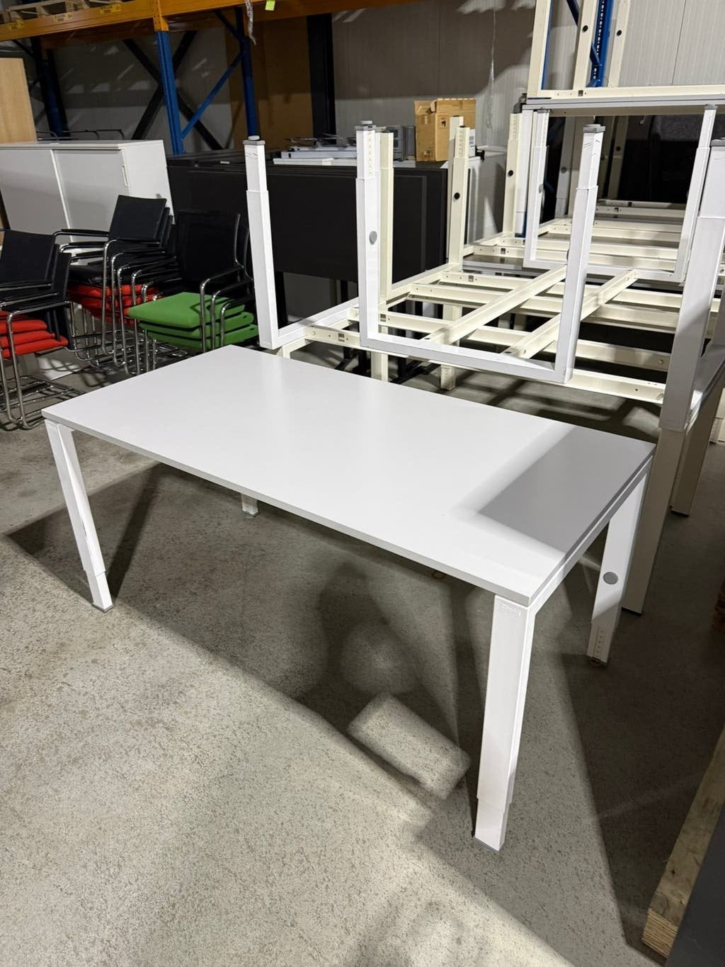 Instelbaar bureau gispen 160x80 cm, Huis en Inrichting, Bureaus, Gispen, 160 cm, Gebruikt, In hoogte verstelbaar