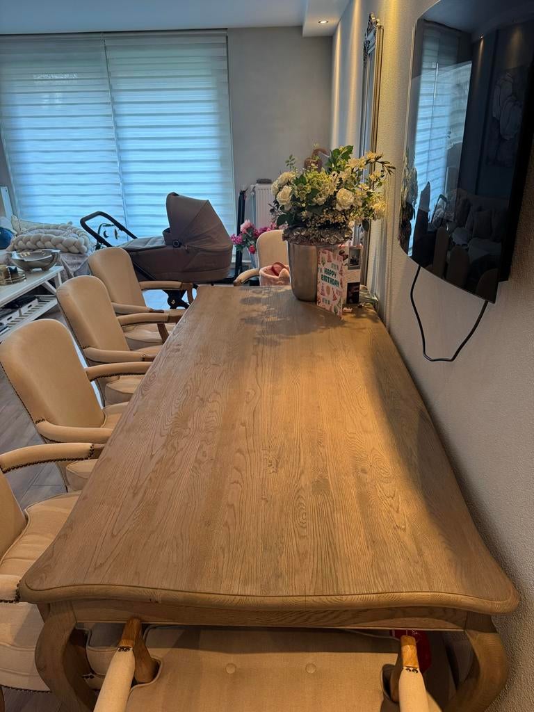 Eettafel van Rhoon Living en sallontafel, Gebruikt, 200 cm of meer, Vijf personen of meer, Rechthoekig