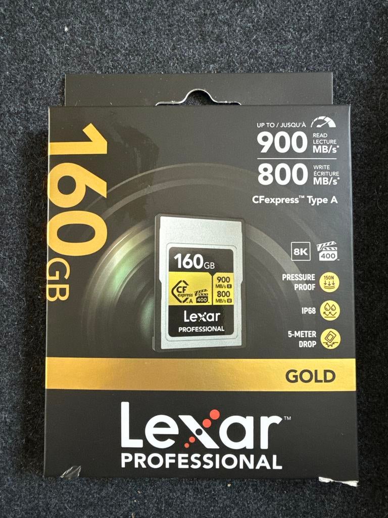 Lexar Professional CFexpress | Type A Gold 160GB - nieuw ✨, Audio, Tv en Foto, Fotografie | Geheugenkaarten, Overige typen, Nieuw