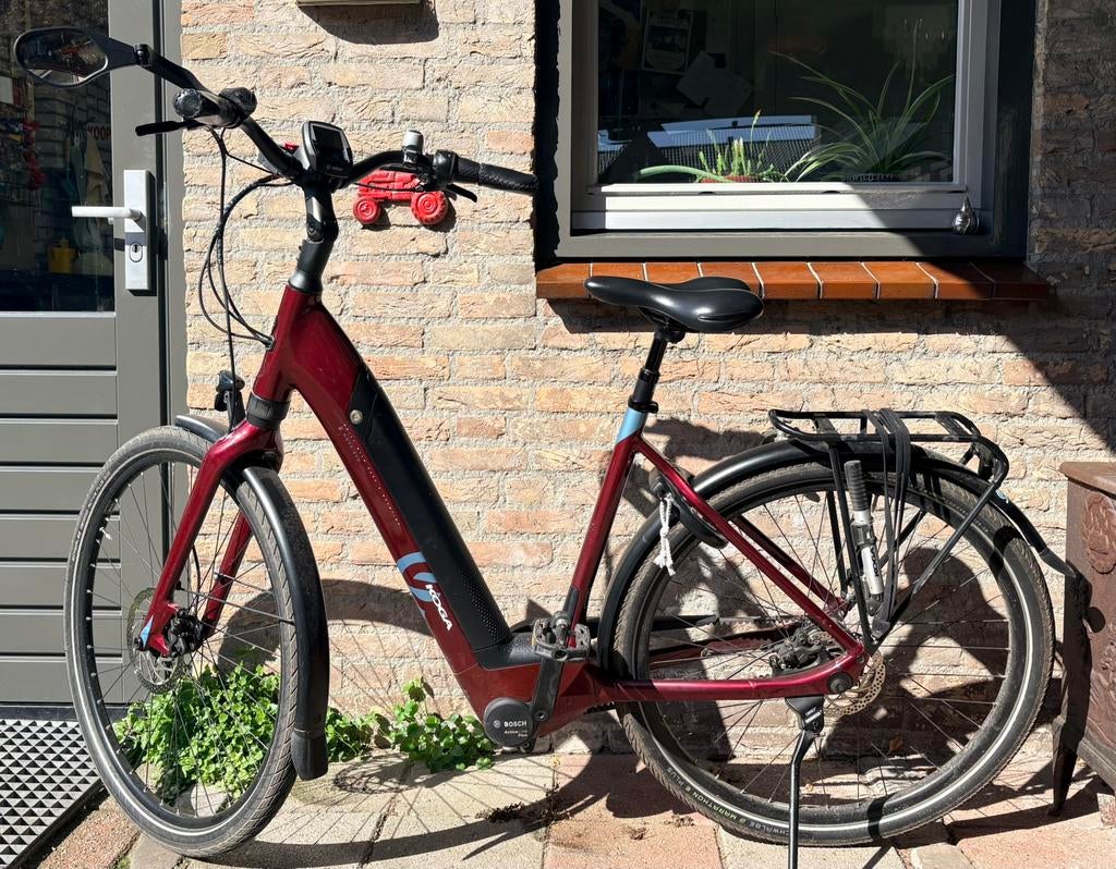 Koga E-Nova Evo PT frame 53 donker rood, Zo goed als nieuw, 51 tot 55 cm, 50 km per accu of meer, Ophalen