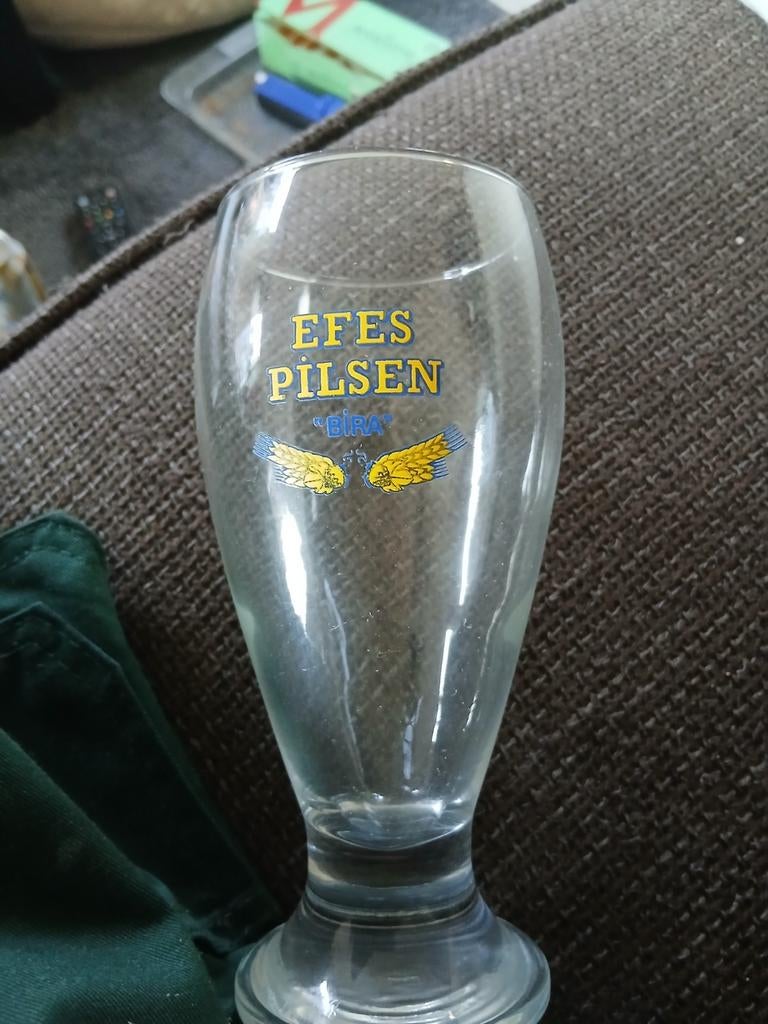 Efes Pilsen Bierglas - Uniek verzamelobject, Ophalen of Verzenden, Gebruikt, Glas of Glazen, Overige merken