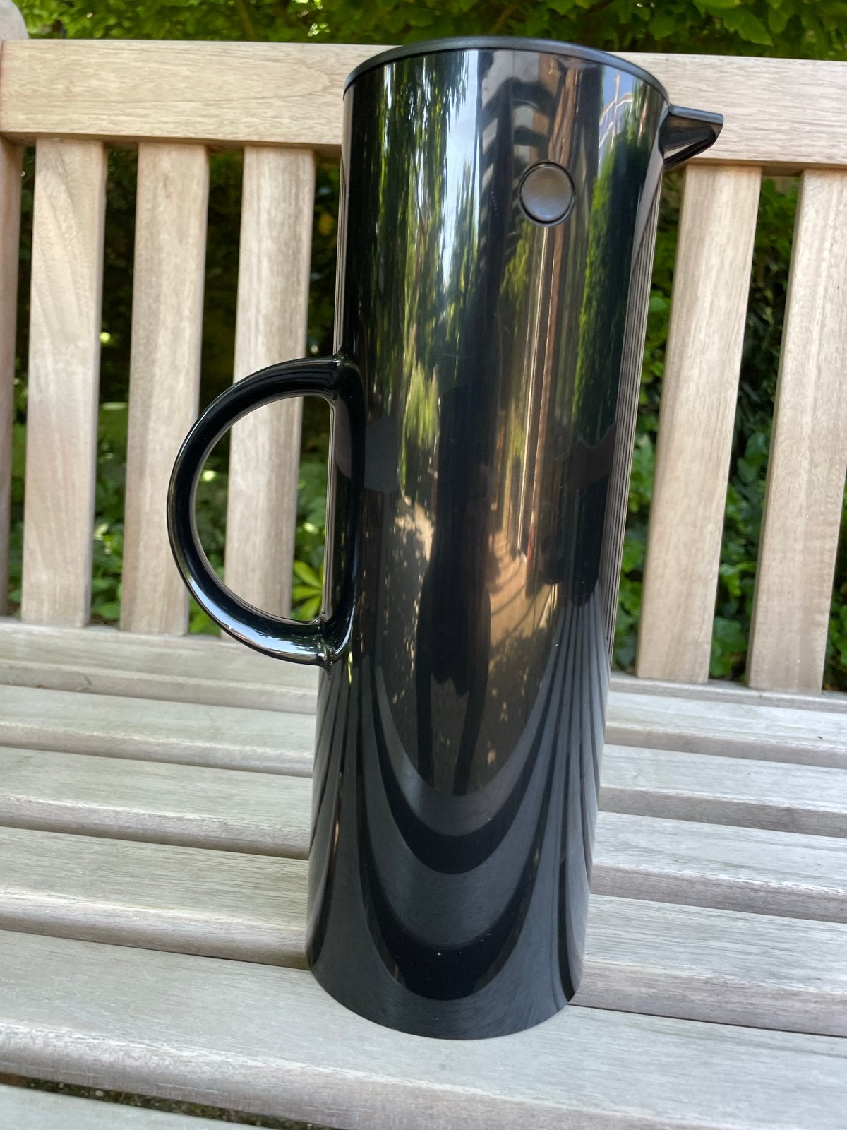 Stelton Erik Magnussen Thermoskan Zwart - Deens Design, Theepot/fluitketel, Kunststof, Ophalen of Verzenden, Zo goed als nieuw
