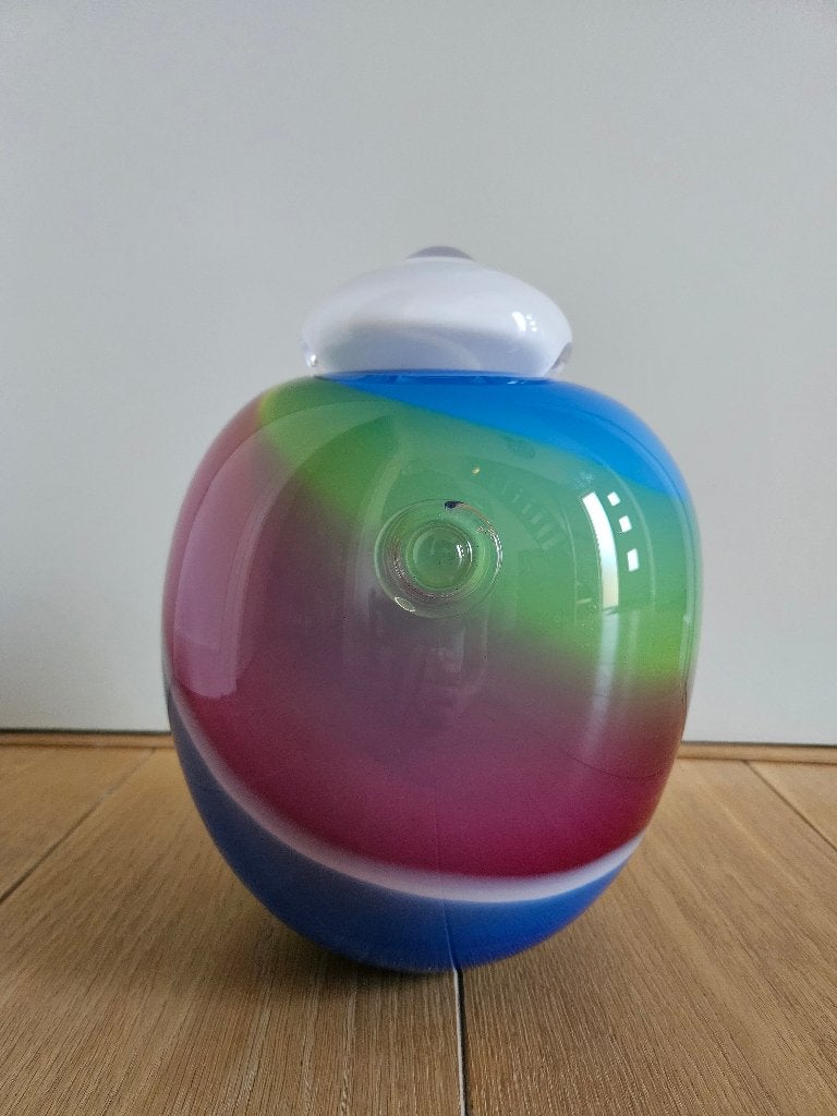 Handgeblazen urn van Leerdams glas door David Beliën, Ophalen