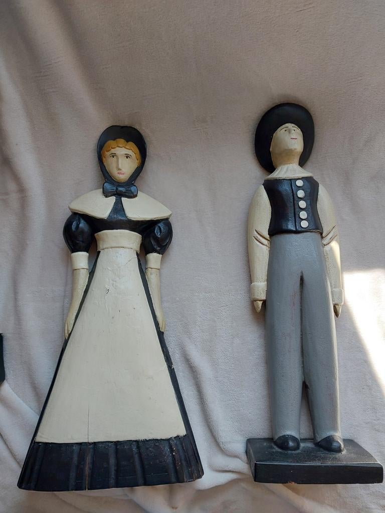 Amerikaans volkskunst amish man en vrouw, Ophalen of Verzenden