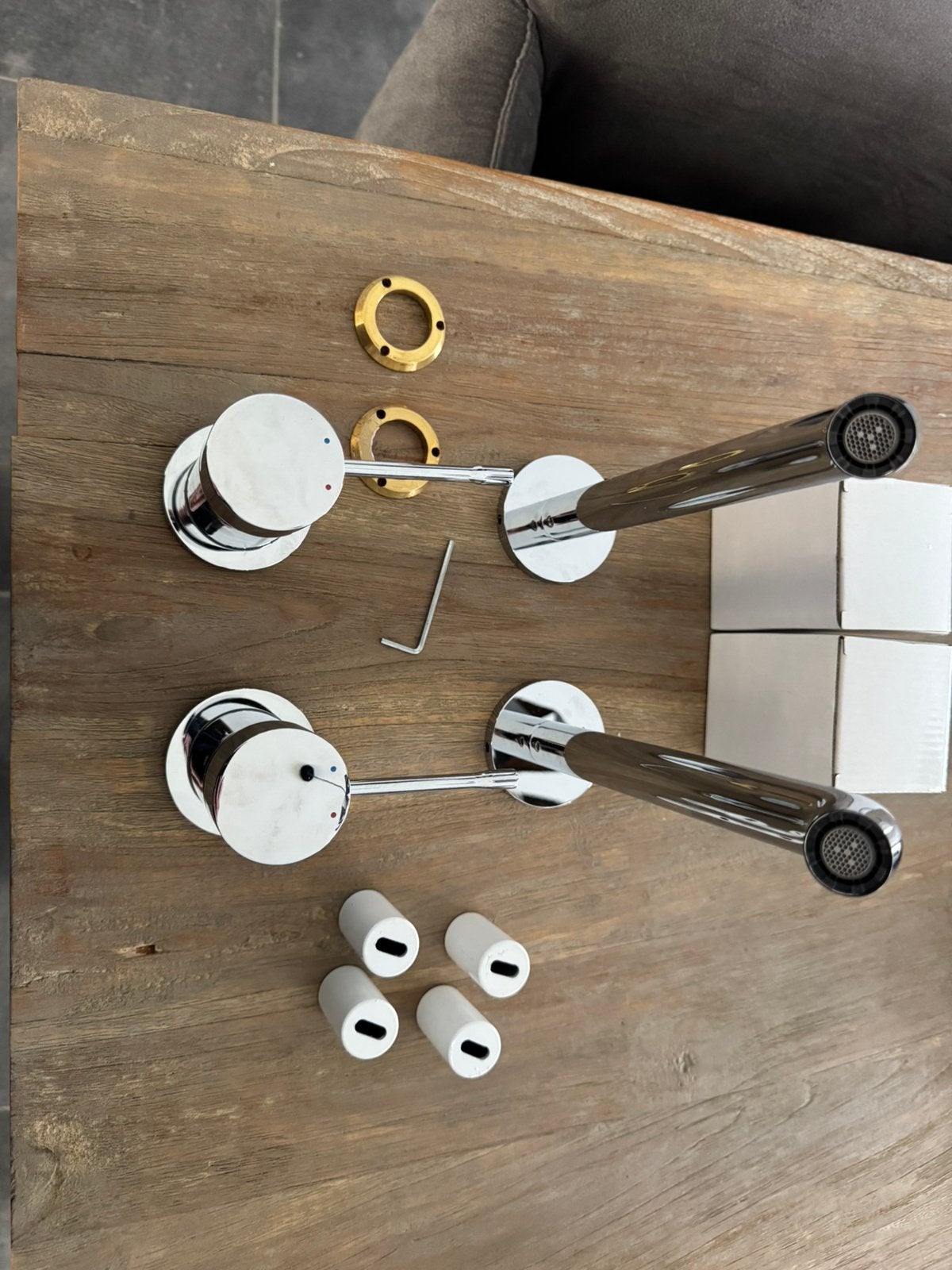 2x GROHE 2-gats inbouw wastafelkraan, Doe-het-zelf en Verbouw, Sanitair, Ophalen of Verzenden, Zo goed als nieuw, Chroom, Overige typen