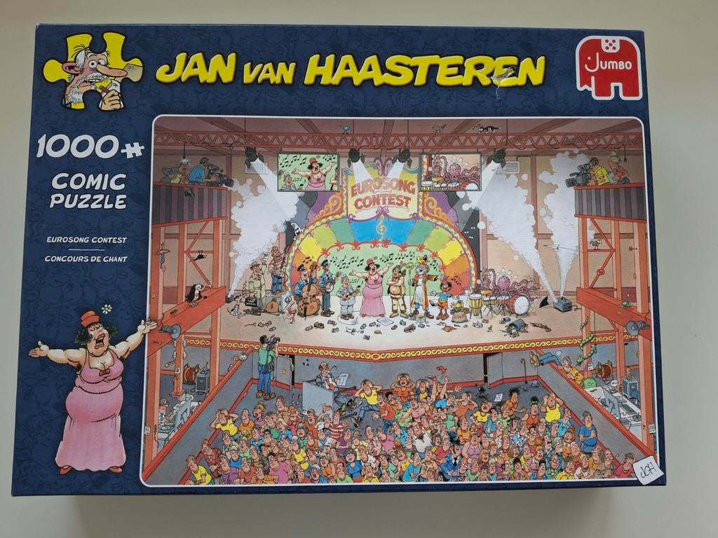 Jan van Haasteren Eurosong Contest 1000 stukjes, Hobby en Vrije tijd, Denksport en Puzzels, Ophalen, 500 t/m 1500 stukjes, Zo goed als nieuw