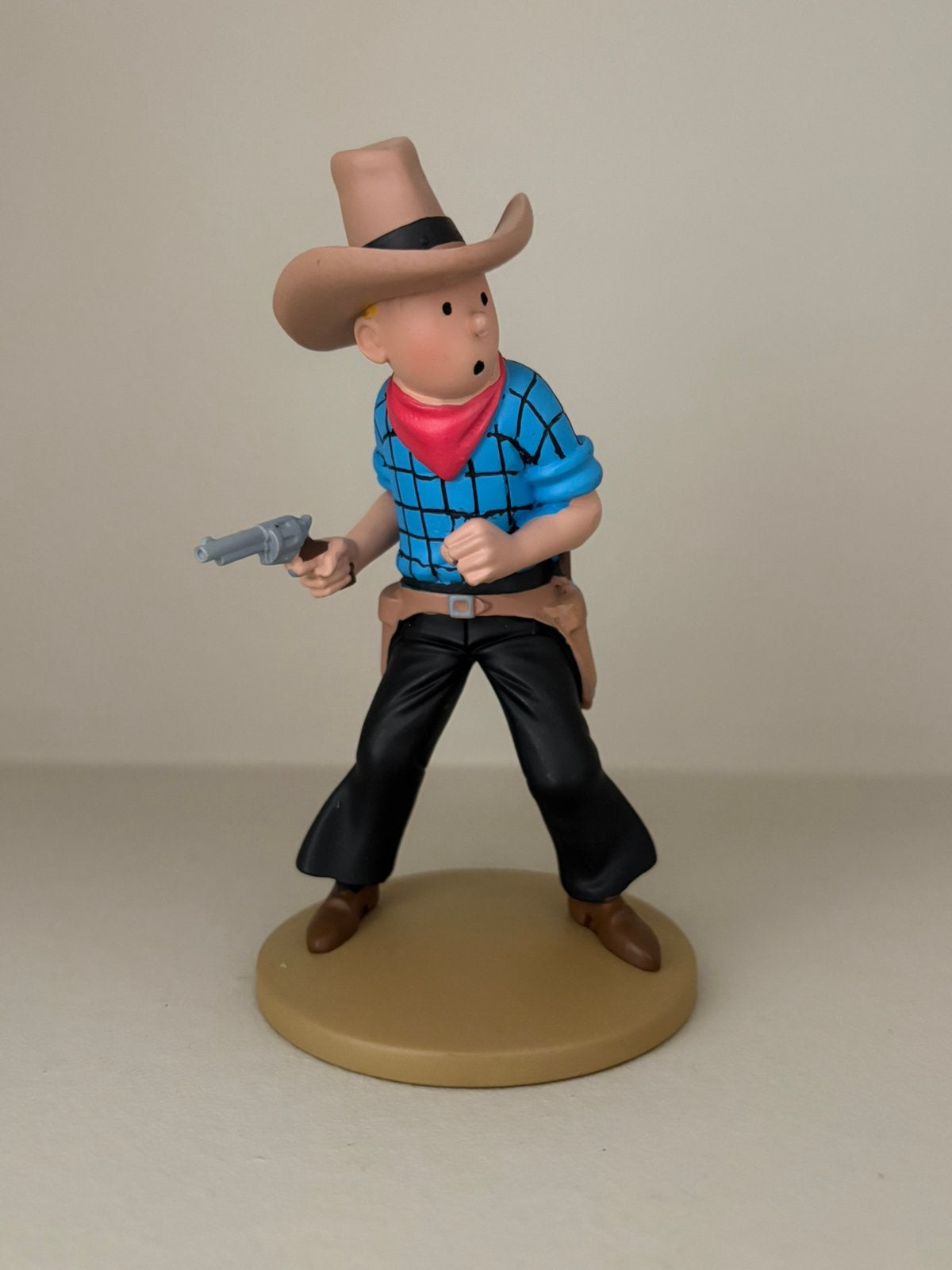 Kuifje/Tintin beeld Kuifje Cowboy Moulinsart, Verzamelen, Stripfiguren, Ophalen of Verzenden, Kuifje, Zo goed als nieuw, Beeldje of Figuurtje