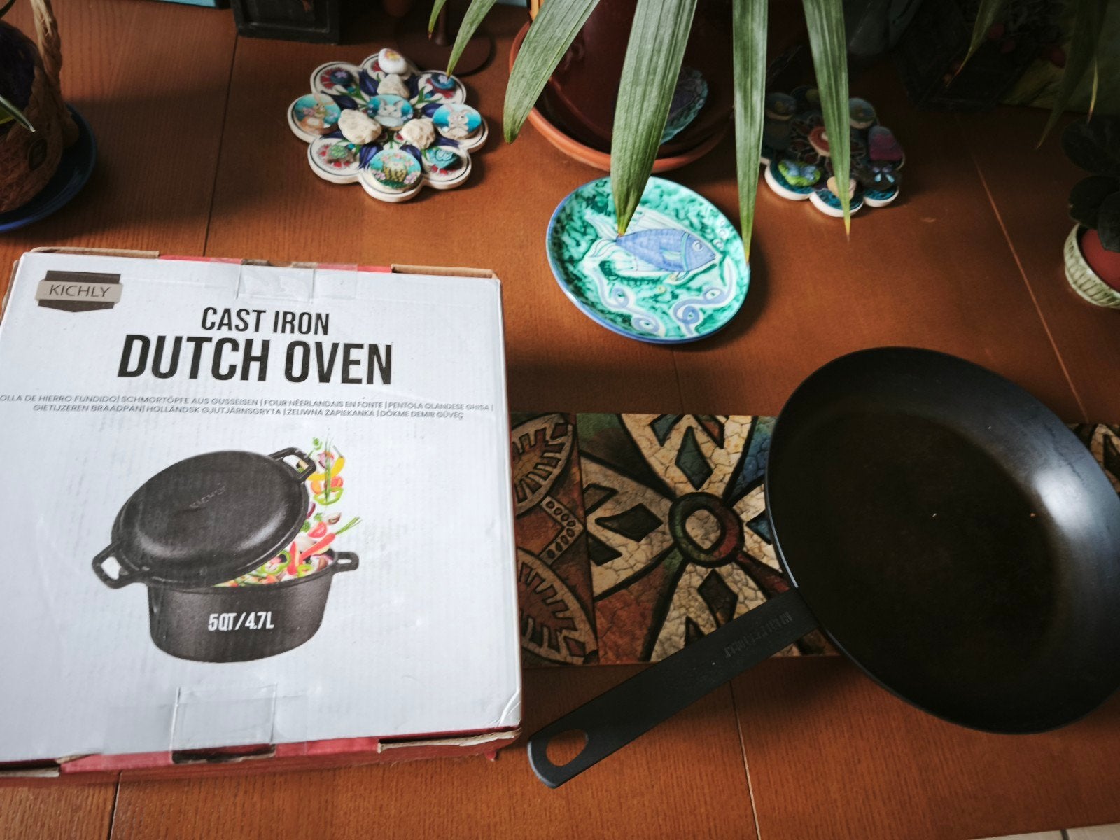 Kichly Gietijzeren Dutch Oven & Koekenpan, Ophalen, Met deksel, Nieuw, Overige merken
