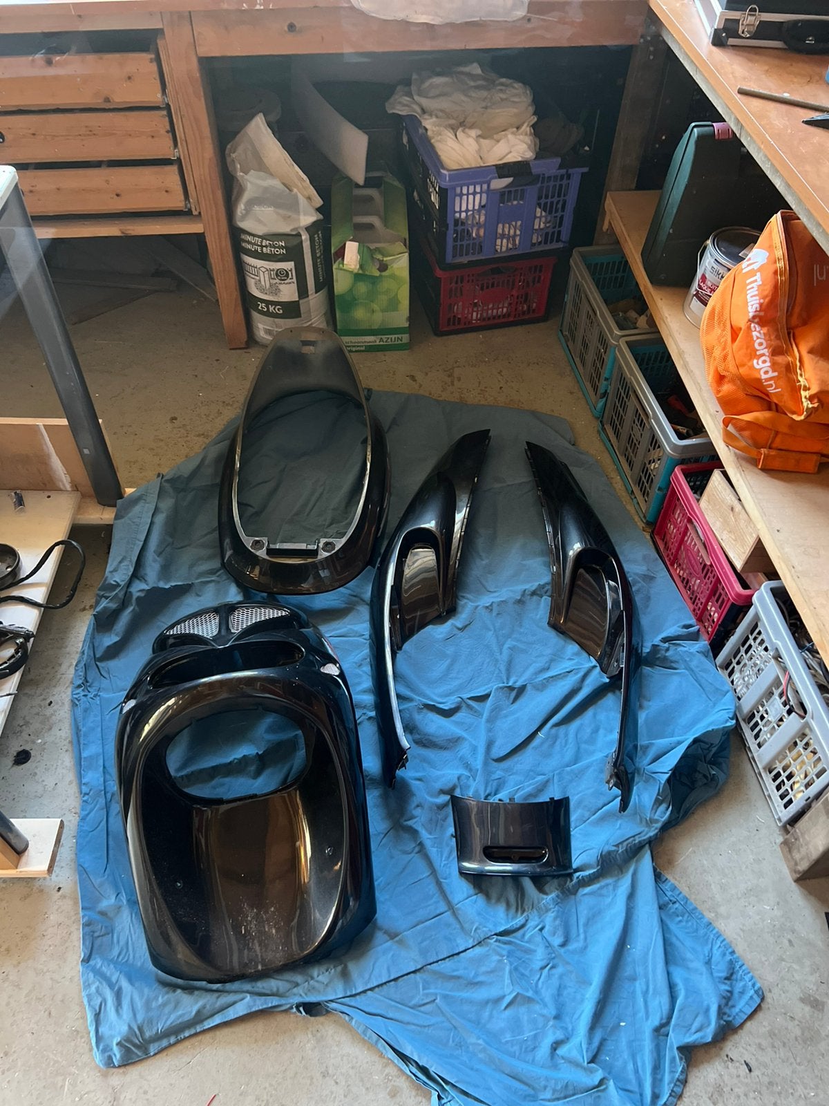 Piaggio sp98 kappenset *GEEN SCHADE* met koplamp, Fietsen en Brommers, Ophalen, Zo goed als nieuw, Kap, Piaggio