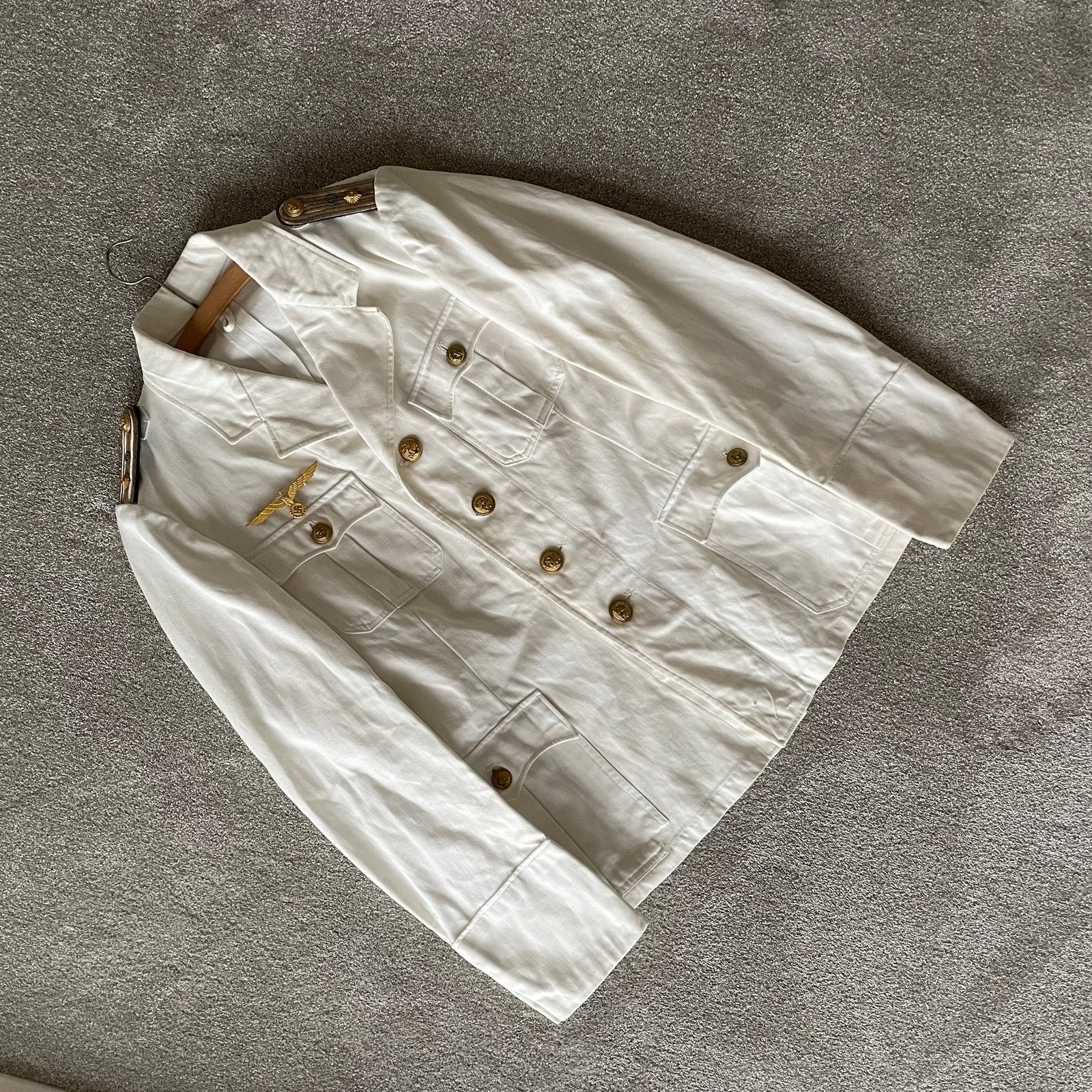 Kriegsmarine officiers summer tunic, Verzamelen, Ophalen of Verzenden, Marine, Duitsland, Embleem of Badge