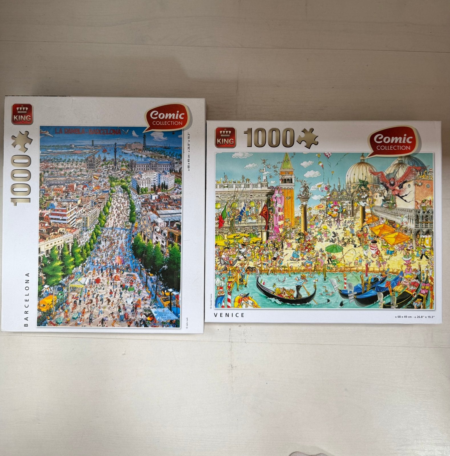 2 king puzzels, Ophalen of Verzenden, 500 t/m 1500 stukjes, Zo goed als nieuw
