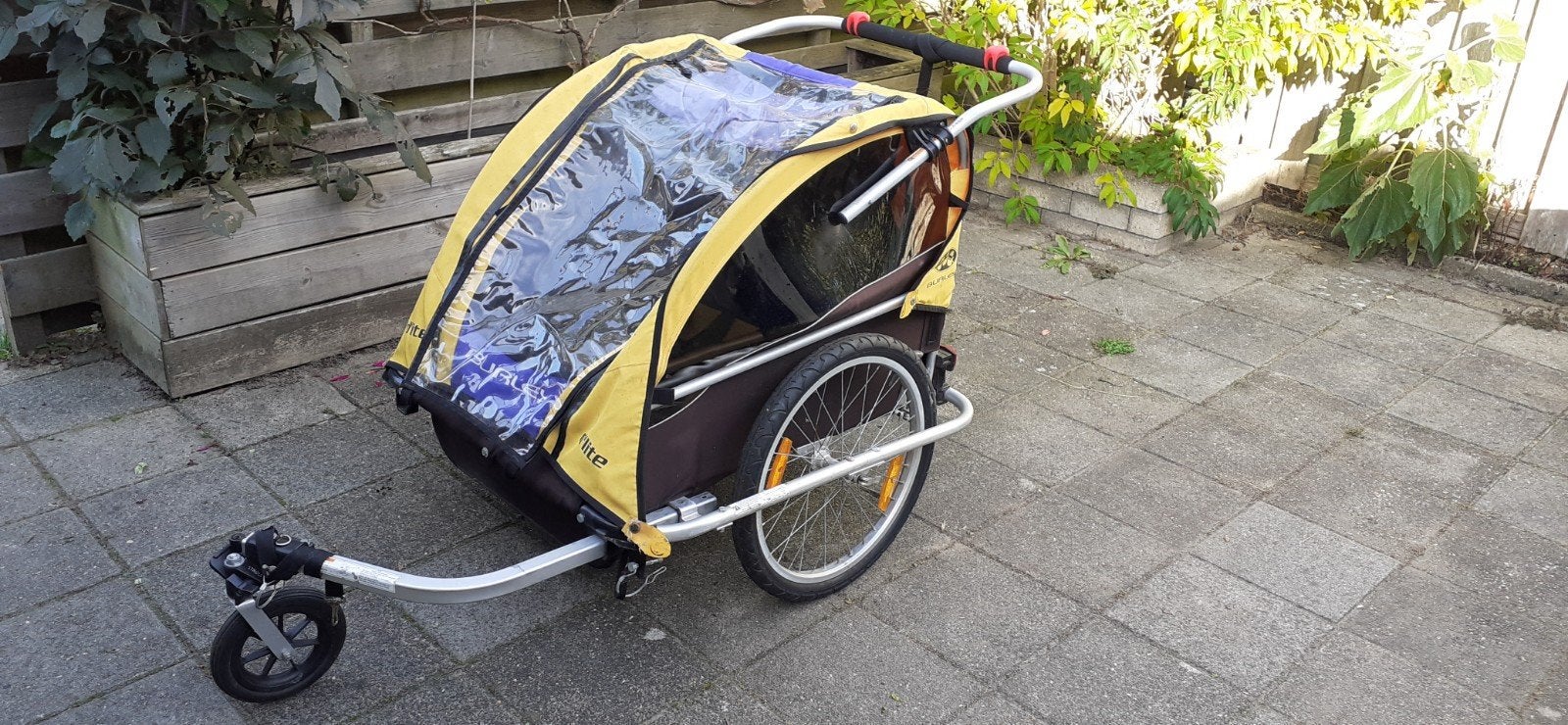 Fietskar Burley d'lite voor twee kindjes, Fietsen en Brommers, Ophalen, Gebruikt, Opvouwbaar, Burley