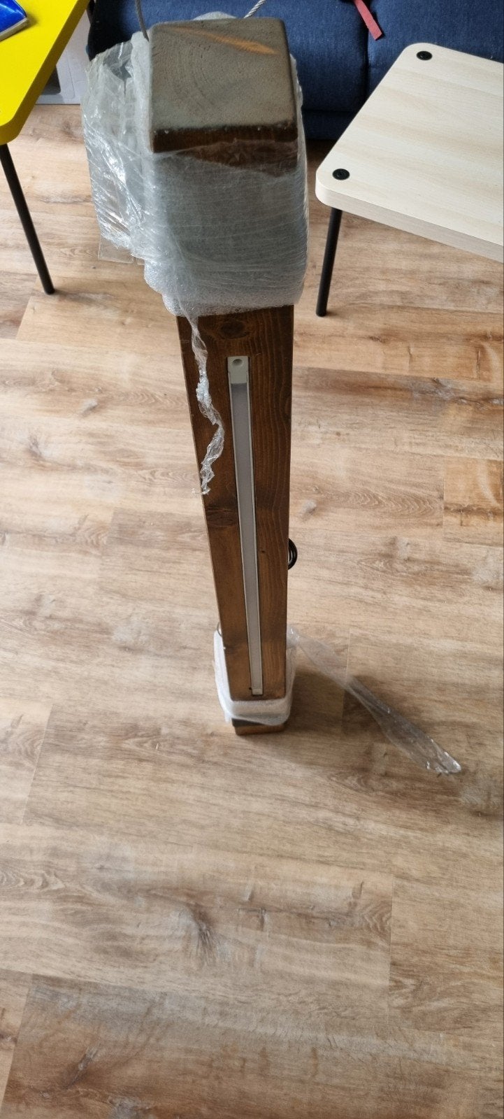 Balk plafondlamp eettafel - LED in hout - Nieuw, Ophalen, Nieuw, Hout