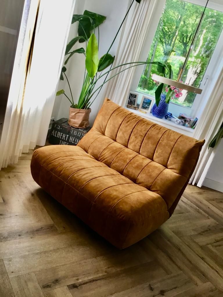 Homestock Loveseat in cognac kleur Table du Sud style, Huis en Inrichting, Ophalen, Hotel Chique Eric Kuster, 100 tot 125 cm, 150 tot 200 cm
