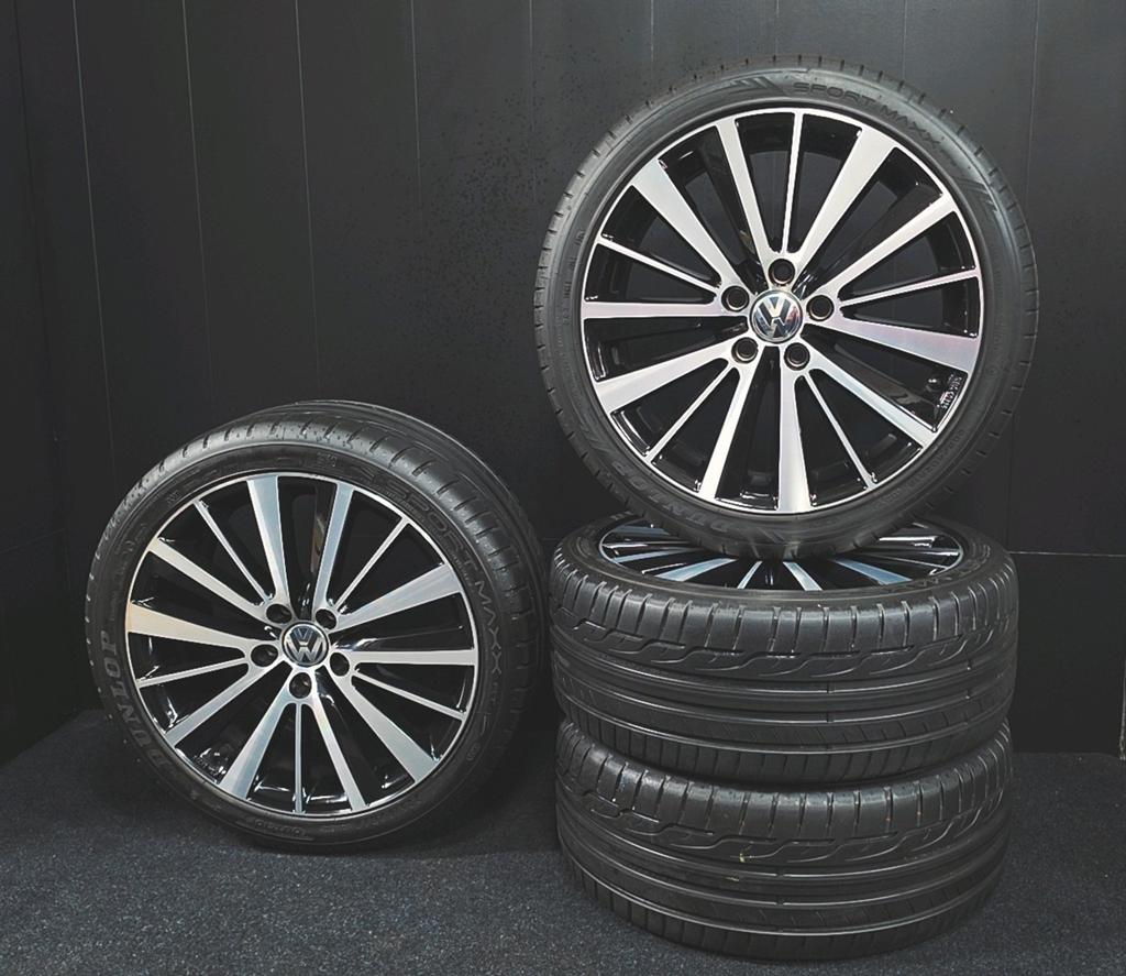 VW GOLF  5x112 preston velgen 18 inch dunlop, Ophalen, 18 inch, Velg(en), Zomerbanden