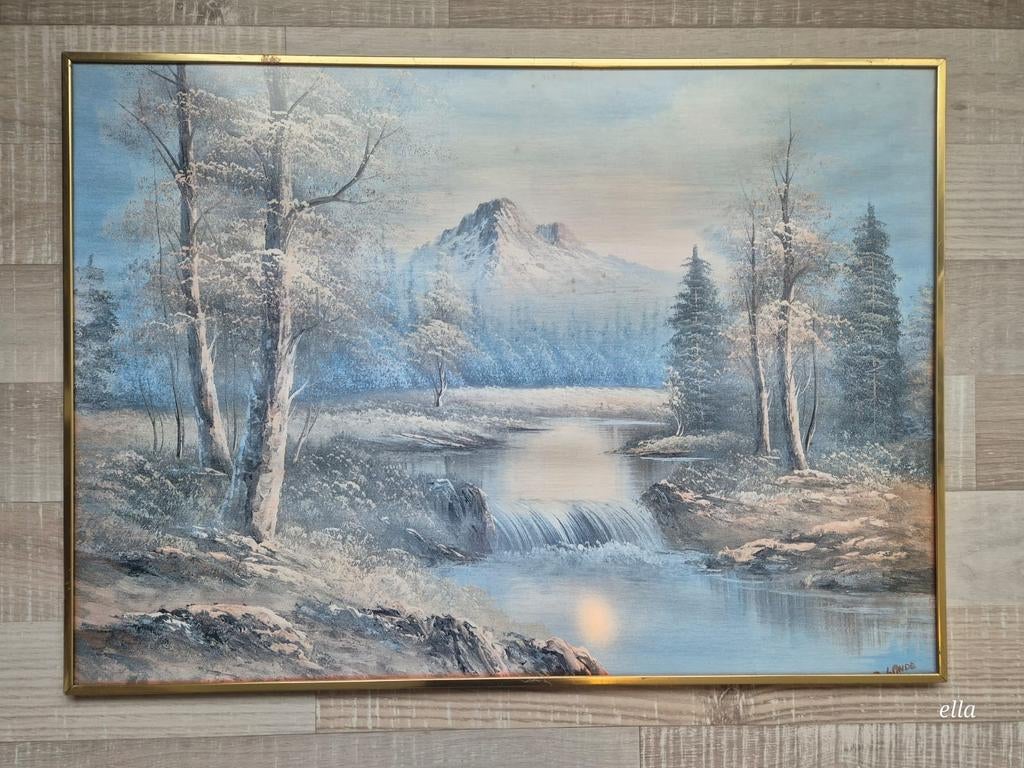 antiek geschilderd olie schilderij, Ophalen