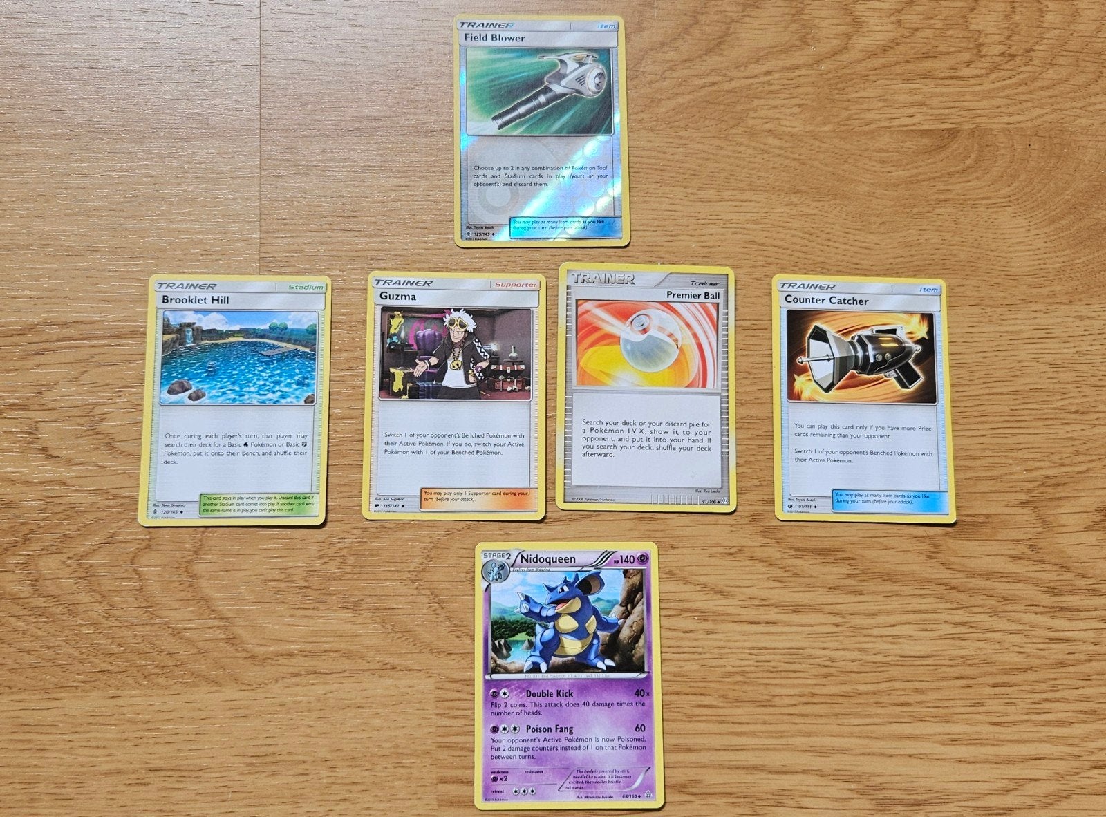 6 Pokémonkaarten, Ophalen of Verzenden, Gebruikt, Meerdere kaarten