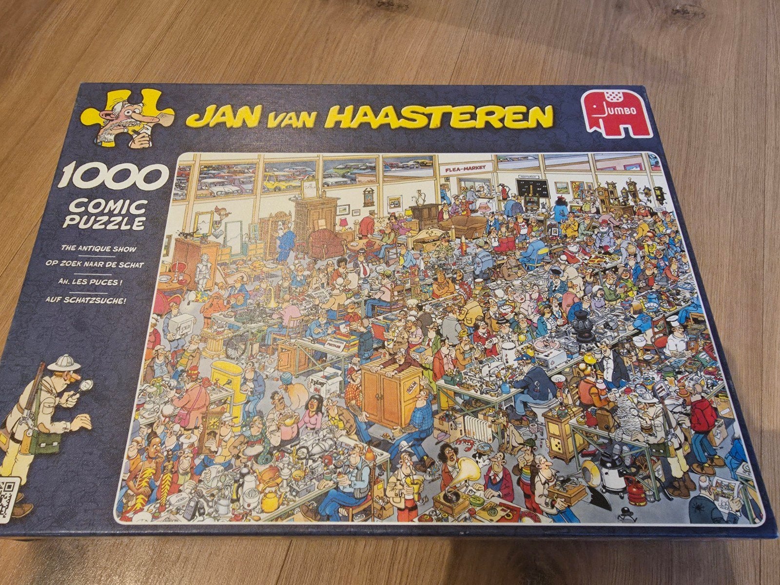 Jan van Haasteren 1000 stukjes de antiek show, Ophalen, 500 t/m 1500 stukjes, Zo goed als nieuw, Legpuzzel