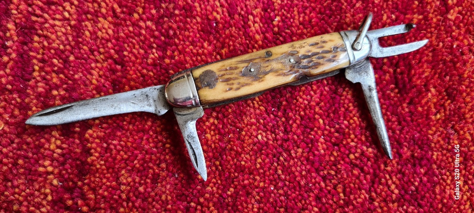 Vintage zakmes met botten handvat - Camillus USA, Ophalen of Verzenden