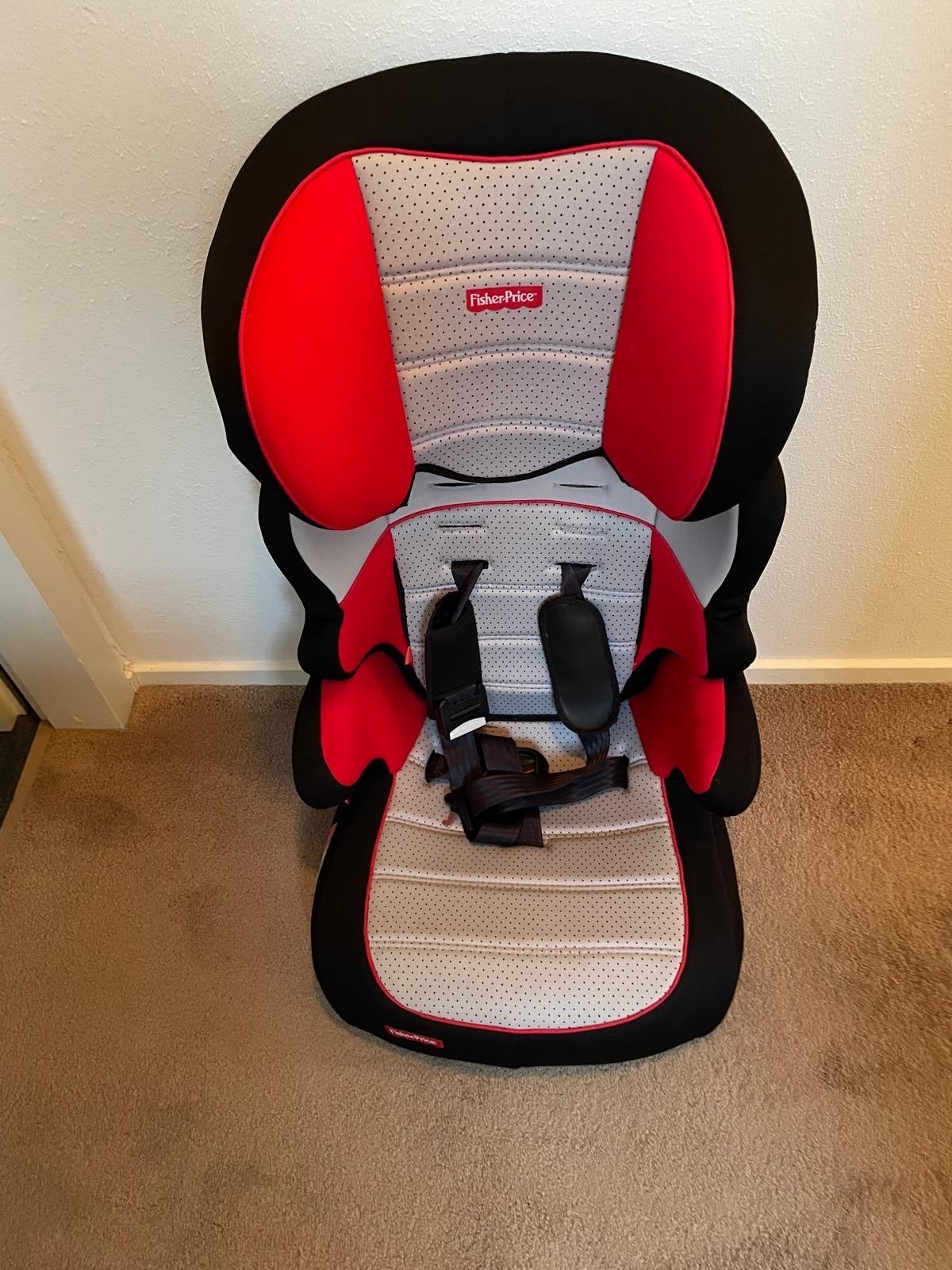 Fisher-Price autostoel rood/zwart - Zo goed als nieuw, Overige merken, Autogordel, 9 t/m 18 kg, Zo goed als nieuw