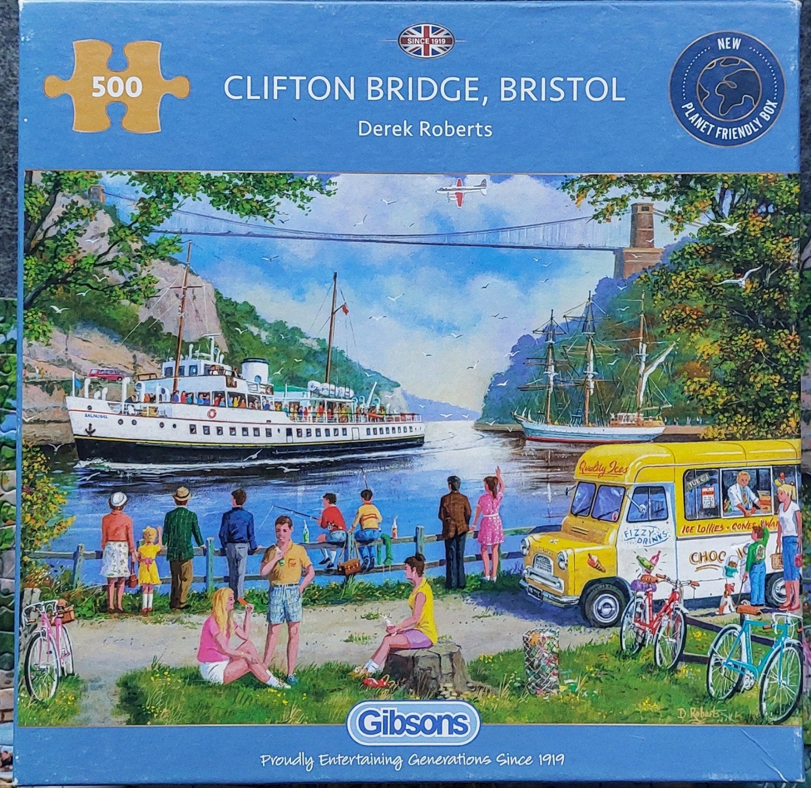 Gibson puzzel 500 stukjes Clifton Bridge, Ophalen of Verzenden, 500 t/m 1500 stukjes, Zo goed als nieuw