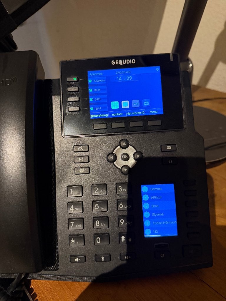 GEQUDIO GX5+ IP Voip telefoon met WIFI, Ophalen of Verzenden, Zo goed als nieuw, 1 handset