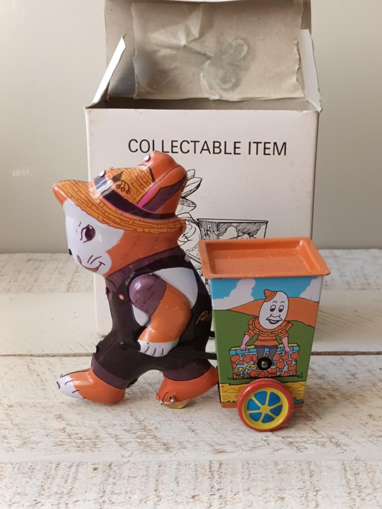 Vintage Blikken Speelgoed konijn met kar, Antiek en Kunst, Ophalen of Verzenden