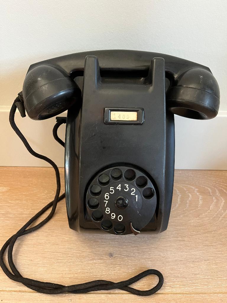 Antiek ouderwets bakelieten draaischijf telefoon Ericsson, Ophalen of Verzenden