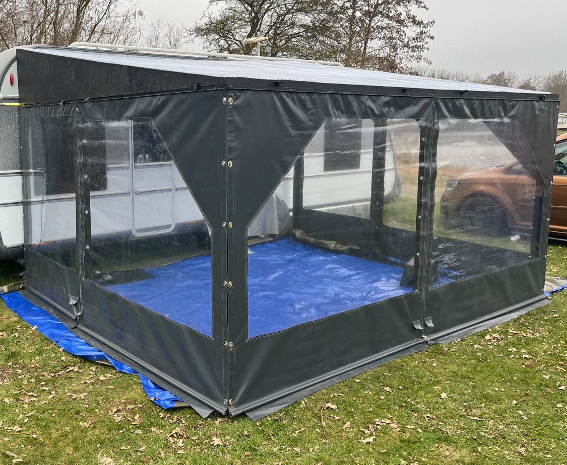 Veranda overkapping zeilen met pees en twisters, Tuin en Terras, Ophalen, Gebruikt, Veranda