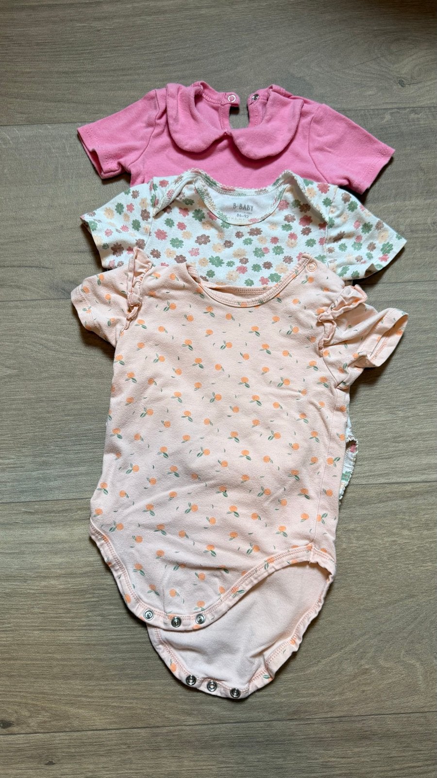 Set van 3 baby rompertjes, maat 86-92, Ophalen of Verzenden, Gebruikt, Meisje