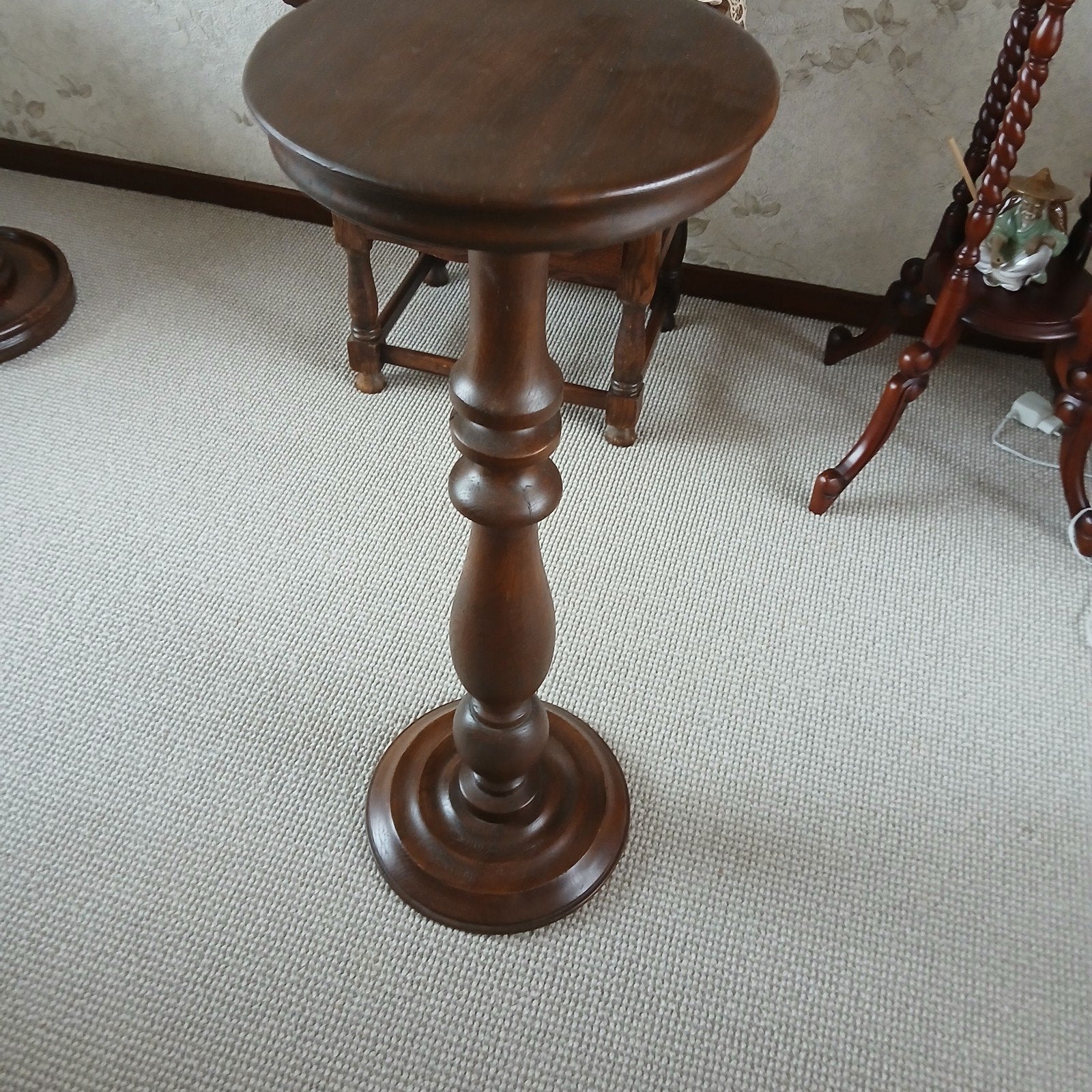 Antieke houten plantentafel / bijzettafel, Ophalen, Minder dan 55 cm, Gebruikt, Klassiek, Antiek