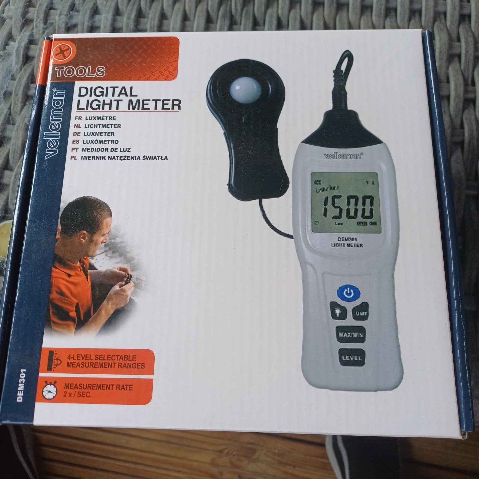 Velleman DEM301 Digitale Lichtmeter Luxmeter, Doe-het-zelf en Verbouw, Meetapparatuur, Ophalen of Verzenden, Nieuw