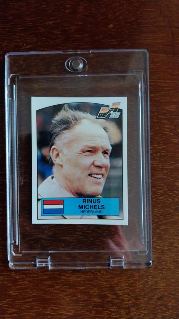 Panini Euro 88 sticker #213 - Rinus Michels, Ophalen of Verzenden