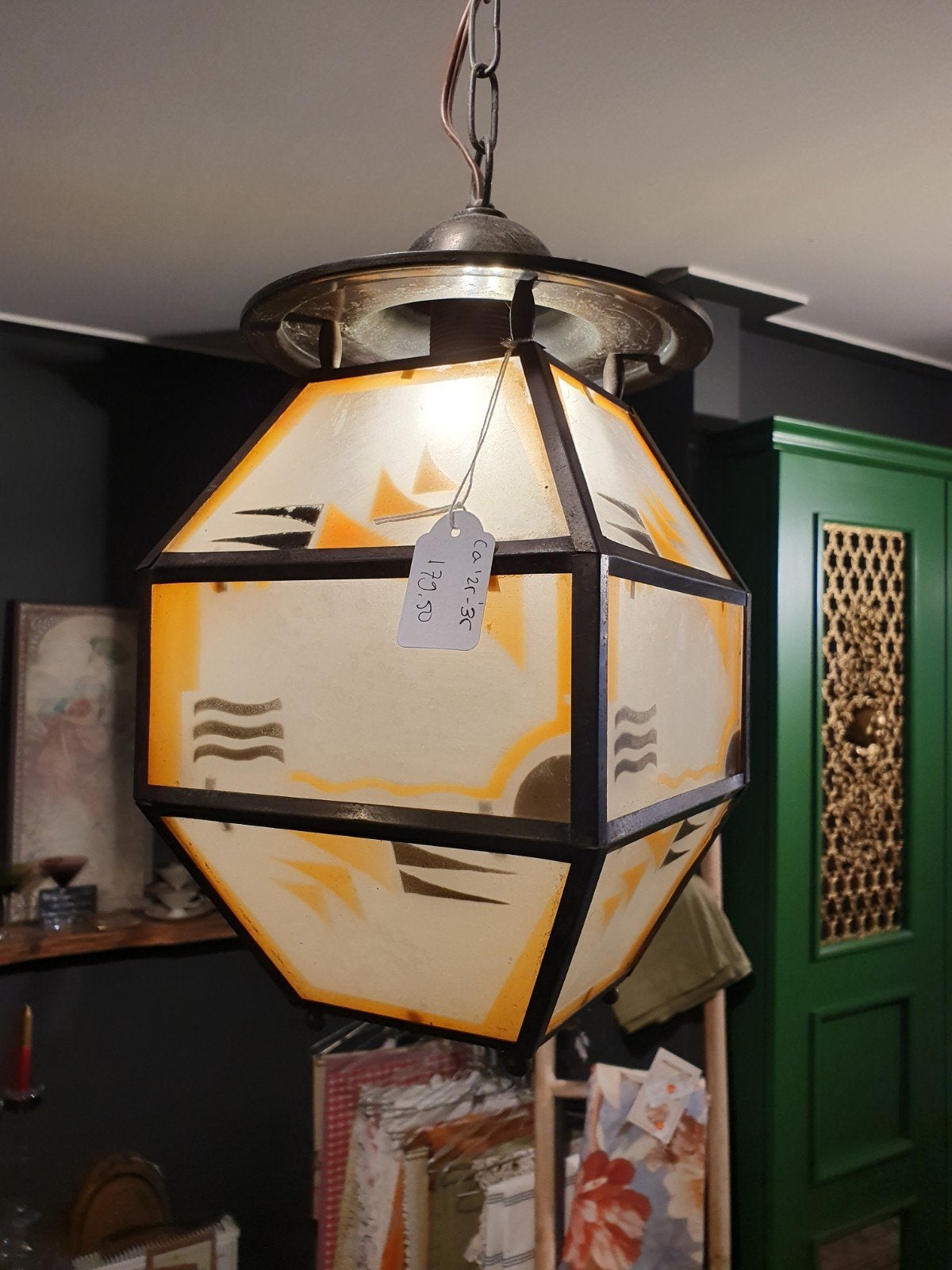 Art Deco Hanglamp - Jaren '20/'30 Stijl, Antiek en Kunst, Ophalen