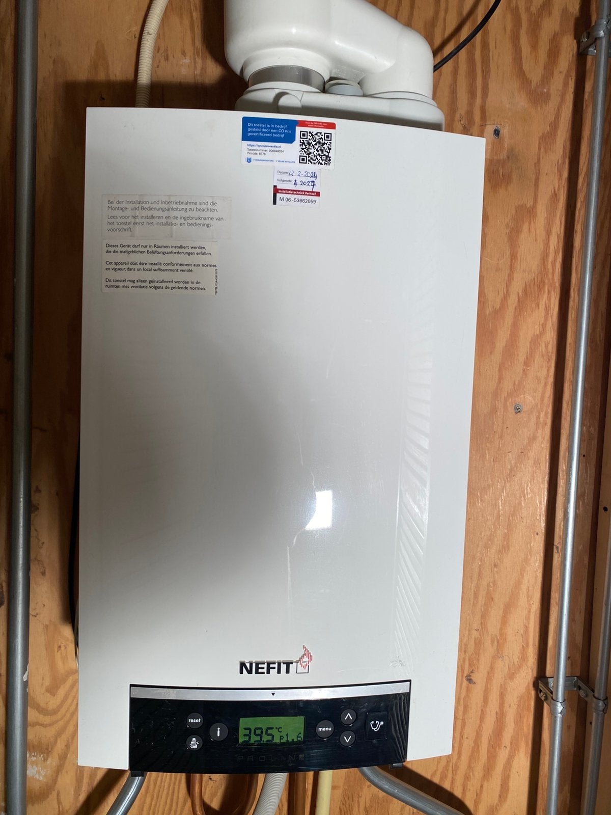 Nefit cv ketel, Ophalen, Gebruikt, 20 tot 100 liter, Aardgas