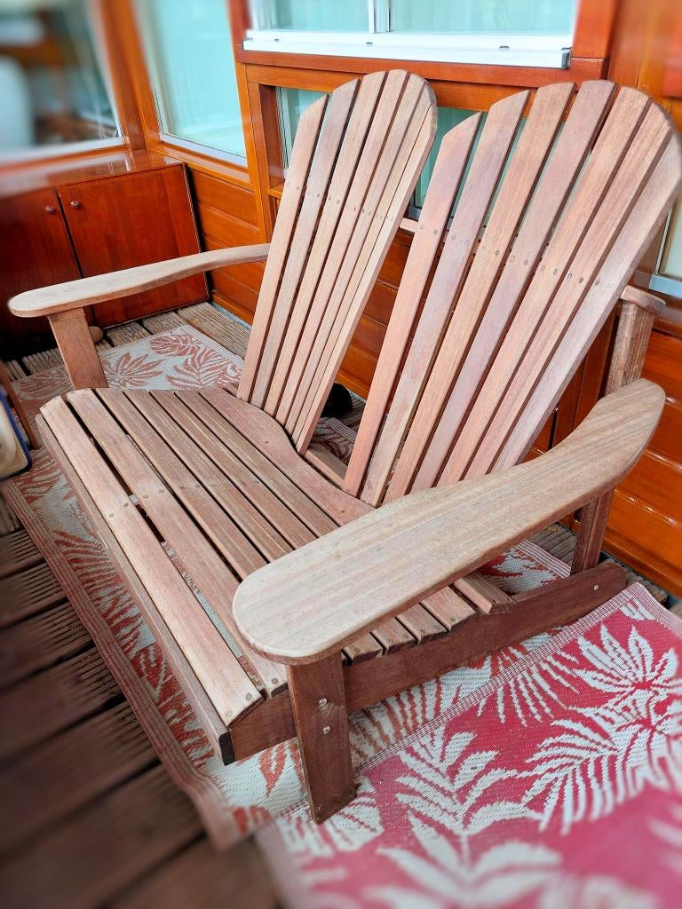 Adirondack dubbelzit tuinbankje 130cm, Tuin en Terras, Ophalen, Gebruikt, Hout