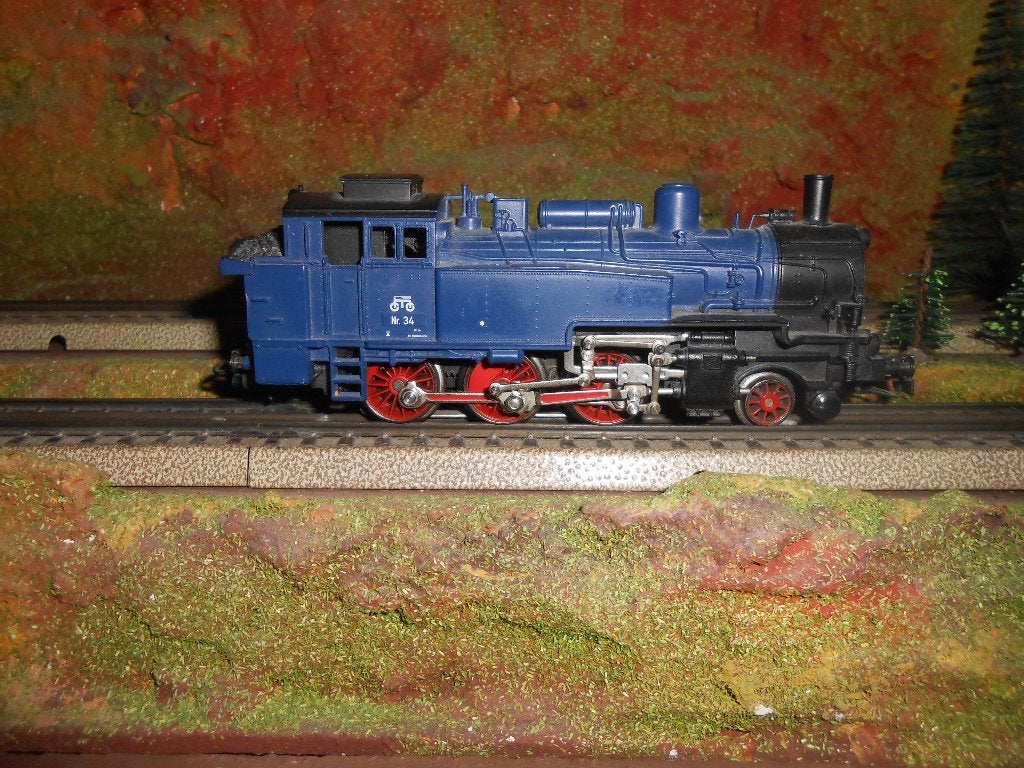 Märklin uit 29175, Tenderlok Br 74 blauwe ketel, lok nr 34, Wisselstroom, Analoog, Ophalen of Verzenden, Märklin