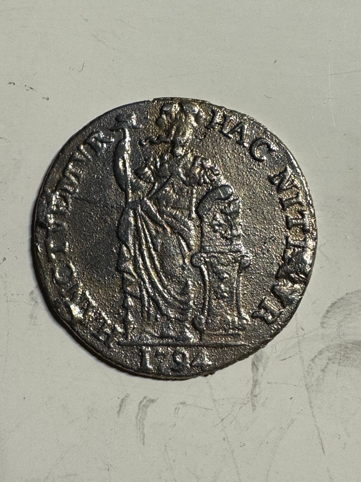Imitatie kopie van tin West Friesland Gulden. 1794, Ophalen of Verzenden, Vóór koninkrijk, Overige waardes