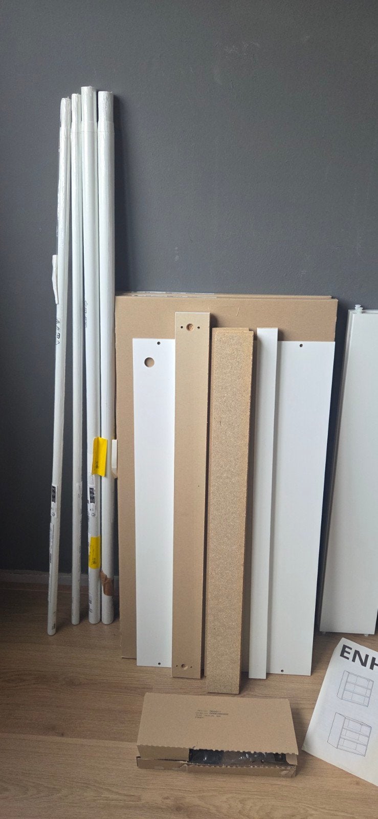 IKEA Enhet spiegelkast met 2 deuren, wit (80x17x75 cm), Ophalen, Met deur(en), Modern, Scandinavisch, Nieuw