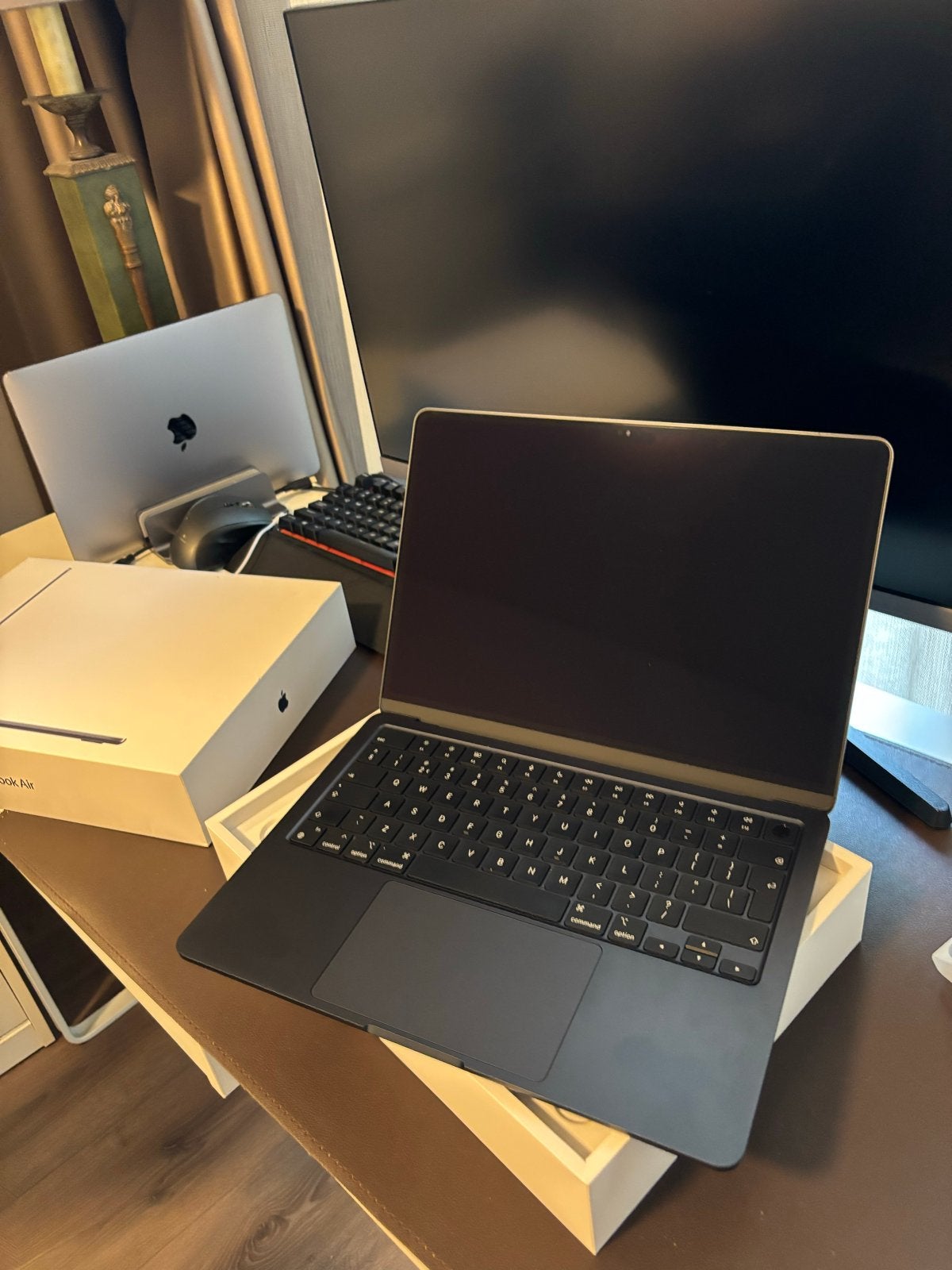 MacBook Air M3 Midnight 100% batterijconditie, Ophalen, 256 GB, Qwerty, 8 GB