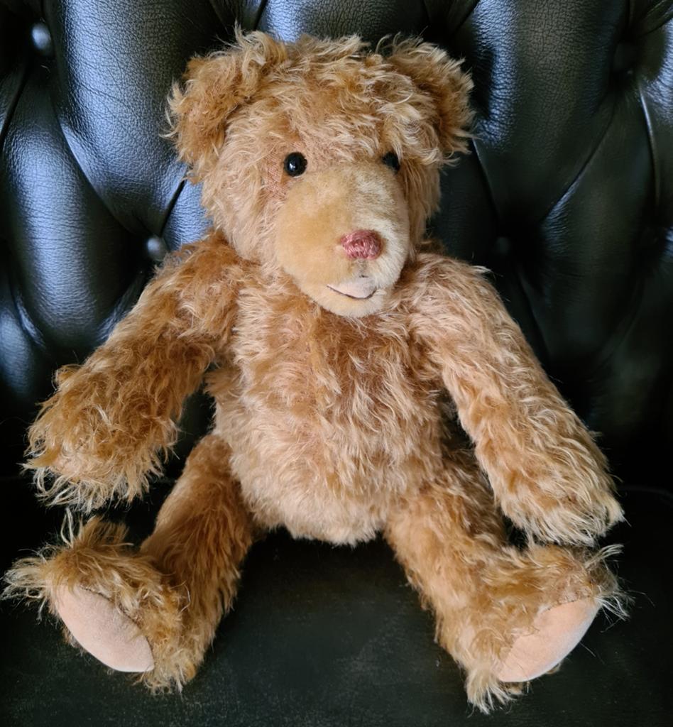 Vintage mohair beer, Verzamelen, Beren en Cherished Teddies, Ophalen of Verzenden, Zo goed als nieuw, Stoffen beer, Overige merken