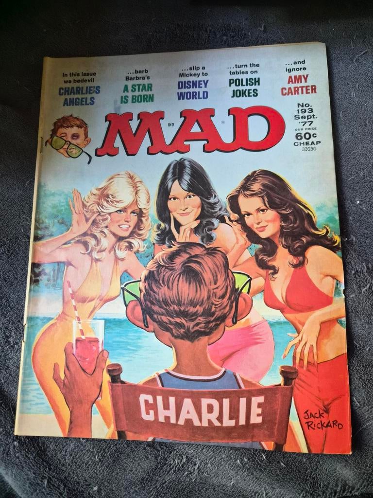 MAD Magazine #193 - September 1977 - Charlie's Angels, Boeken, Tijdschriften en Kranten, Gelezen, Overige typen, Ophalen of Verzenden