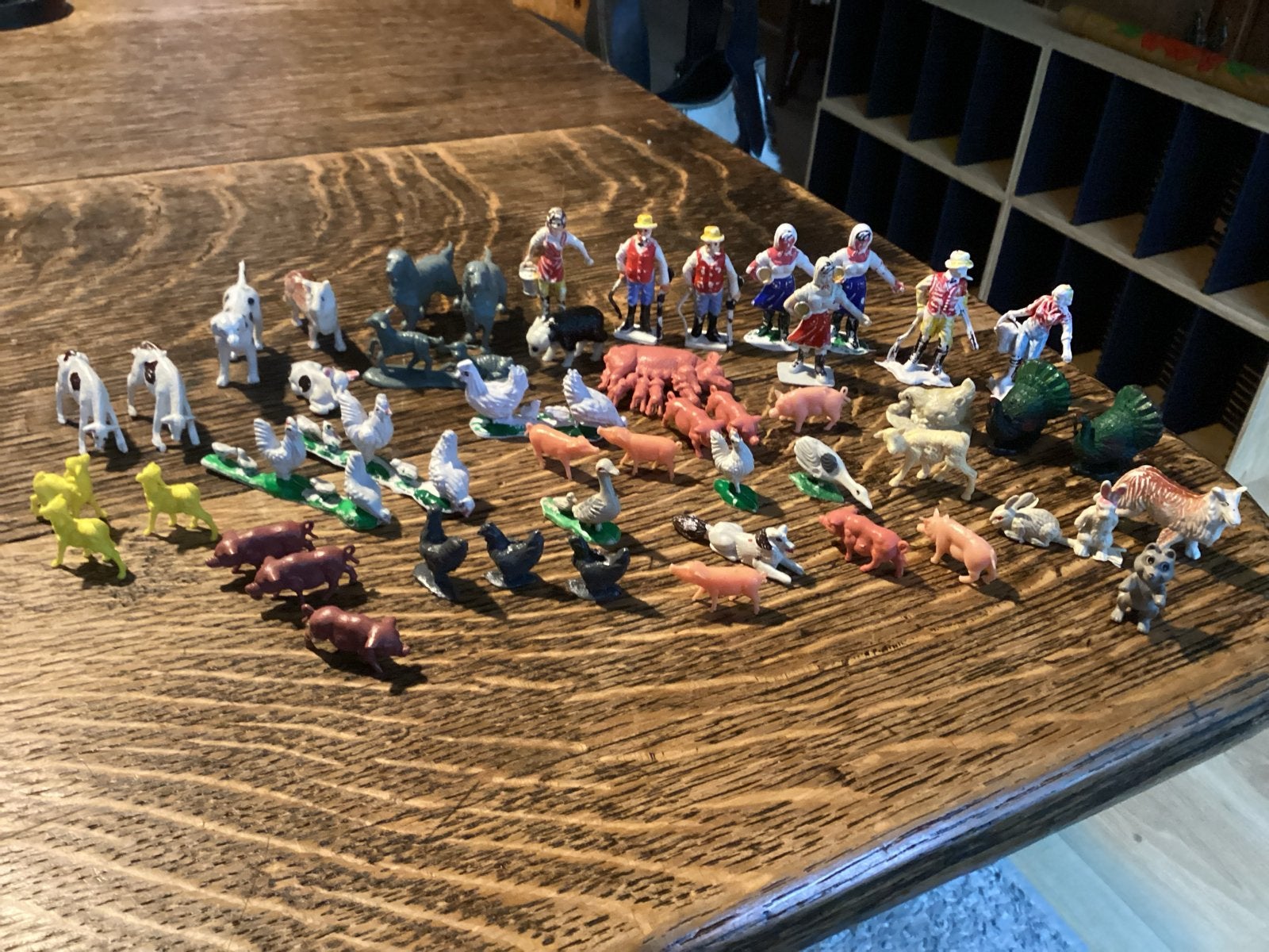 Grote collectie vintage boerderijdieren en figuren € 17,50, Ophalen of Verzenden, Gebruikt