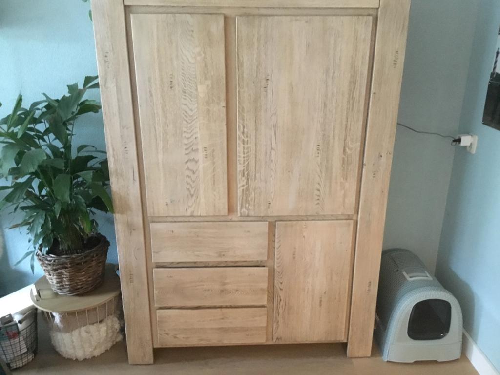 Massief houten kast, Ophalen, Gebruikt, 70 tot 120 cm, 40 tot 80 cm