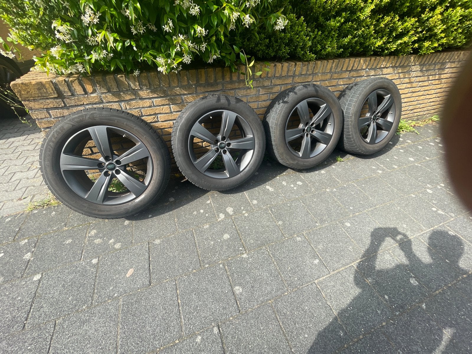 Range Rover Velar, Goodyear Winterbanden, 255/55R19, Auto-onderdelen, Banden en Velgen, 19 inch, Gebruikt, 255 mm, Banden en Velgen