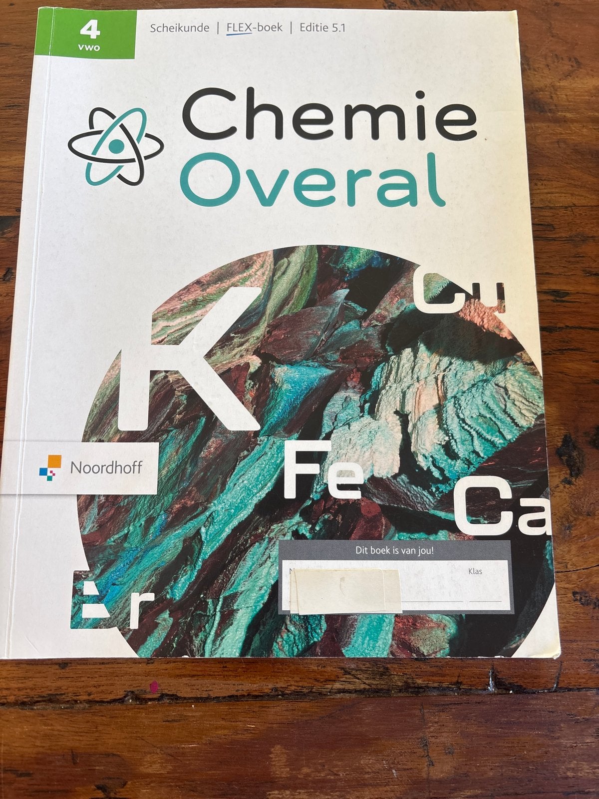 Chemie Overal 4 VWO Scheikunde FLEX-boek Editie 5.1, Boeken, Ophalen of Verzenden, Zo goed als nieuw, VWO, Scheikunde