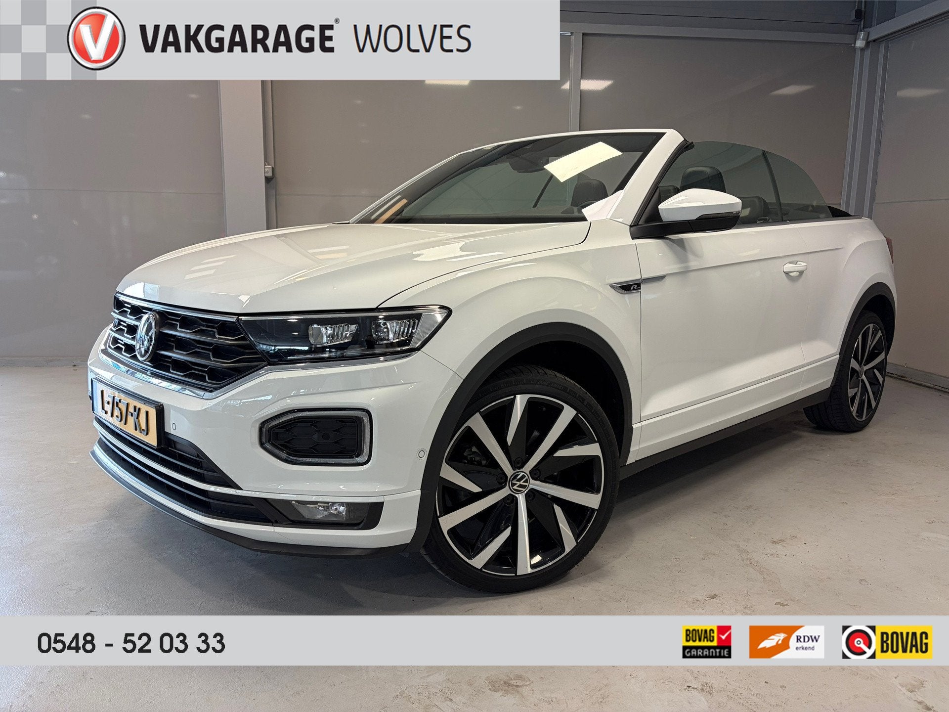 Volkswagen T-Roc Cabrio R-Line 1.5TSi DSG | Navigatie | Came, 15 km/l, Euro 6, 4 cilinders, Wit